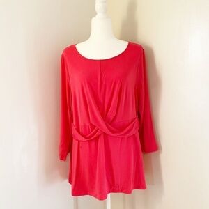 Alfani pink drapes 3/4 sleeved top